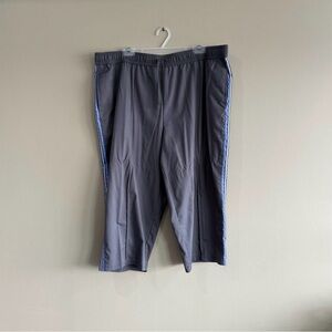 SJB Active Grey Track Capris with Blue  Stripes Pockets 2X